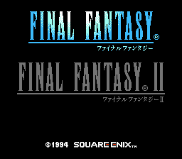 Final Fantasy I and II (english translation) Title Screen